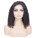 Bob Style Water Wave Lace Wig Natural Black #1B