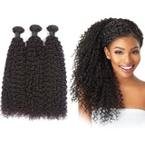 Kinky Curly Virgin Human Hair Natural Black Bundles