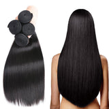 Bundle Deals Straight Virgin Human Hair Natural Black