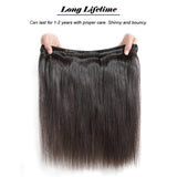 Bundle Deals Straight Virgin Human Hair Natural Black