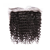 Bundle Deals With Frontal Deep Curly Virgin Human Hair Natural Black